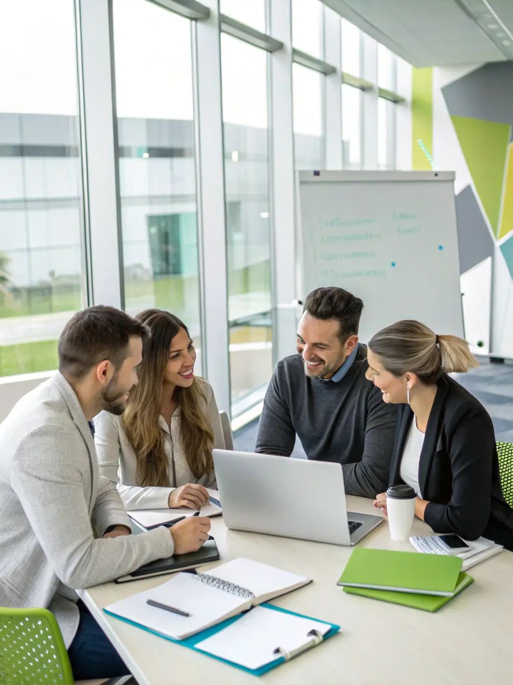 A close-up shot of a team presenting their marketing hackathon project to a panel of judges, showcasing innovative ideas and potential financial returns, with a focus on investment.